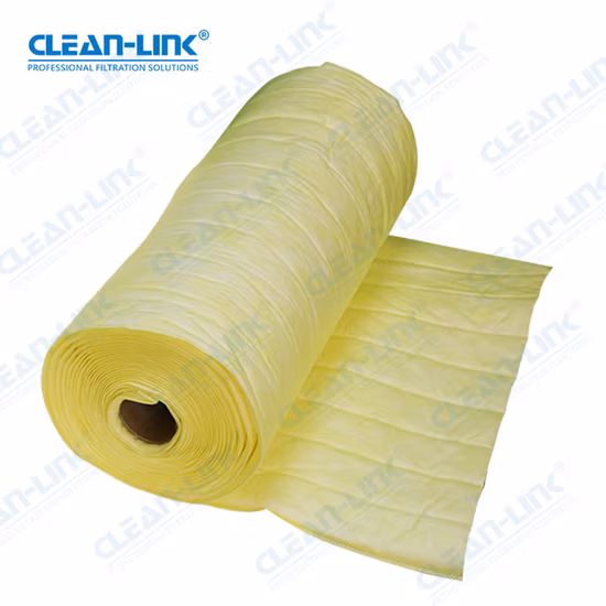 Meio filtrante de poliéster plissado de alta qualidade com suporte de malha/filtro de coleta de poeira grossa personalizado Material de ar Meio filtrante de bolso Filtro de ar de malha de metal